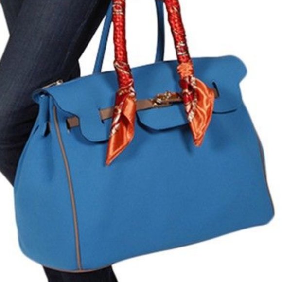 Her-ism Handbags - HER-ISM Neoprene Teal Bag